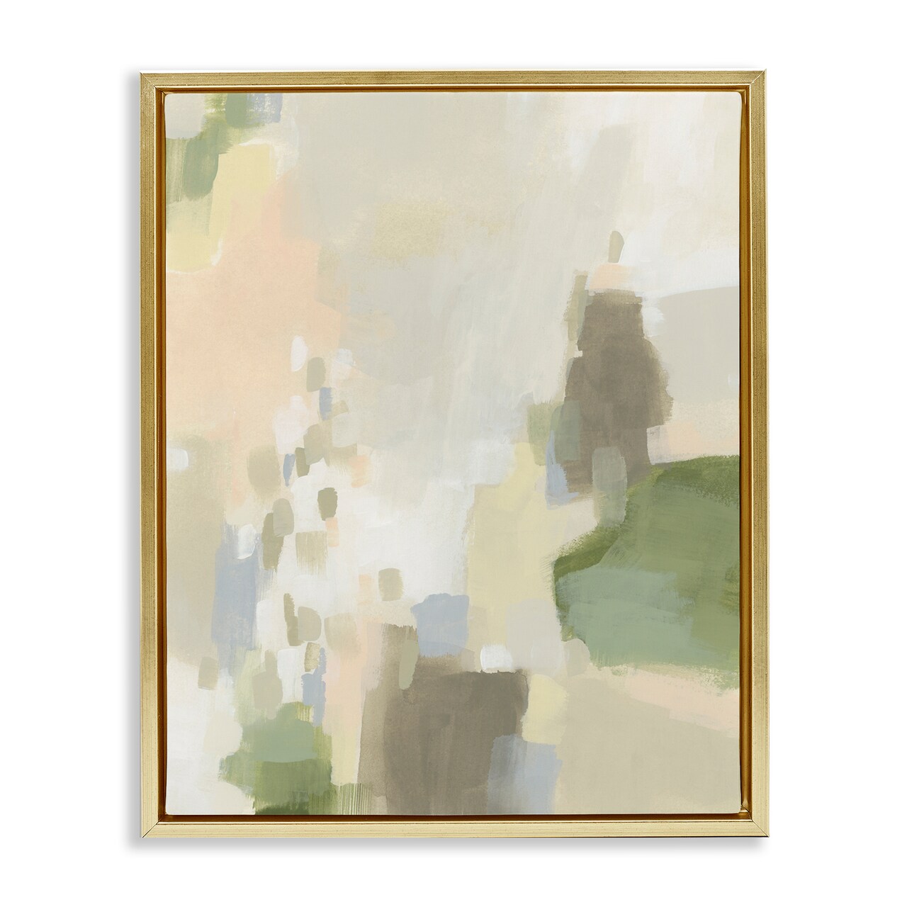 Stupell Industries Muted Beige & Green Framed Floater Canvas Wall Art Design by Joris Hoefnagel